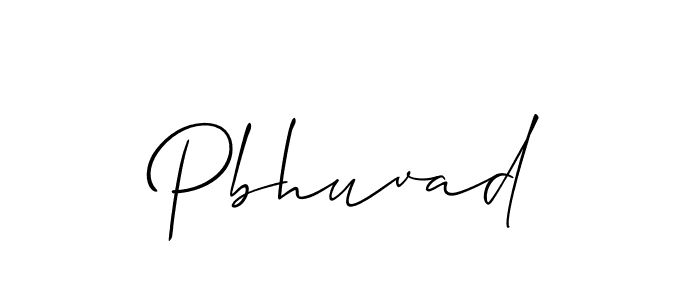 How to make Pbhuvad signature? Allison_Script is a professional autograph style. Create handwritten signature for Pbhuvad name. Pbhuvad signature style 2 images and pictures png