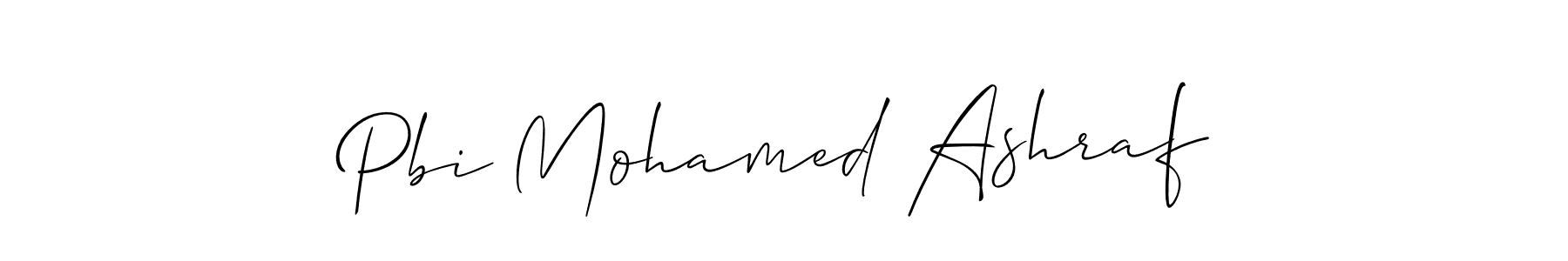 Make a beautiful signature design for name Pbi Mohamed Ashraf. With this signature (Allison_Script) style, you can create a handwritten signature for free. Pbi Mohamed Ashraf signature style 2 images and pictures png