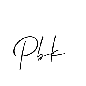 Also we have Pbk name is the best signature style. Create professional handwritten signature collection using Allison_Script autograph style. Pbk signature style 2 images and pictures png