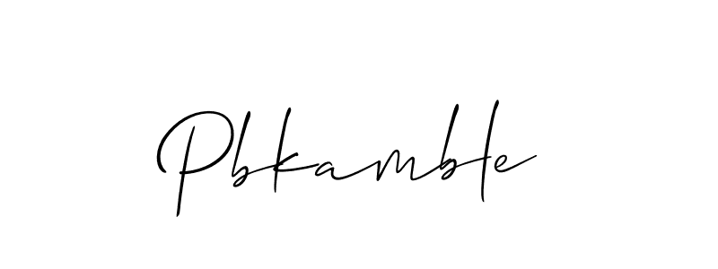 How to Draw Pbkamble signature style? Allison_Script is a latest design signature styles for name Pbkamble. Pbkamble signature style 2 images and pictures png