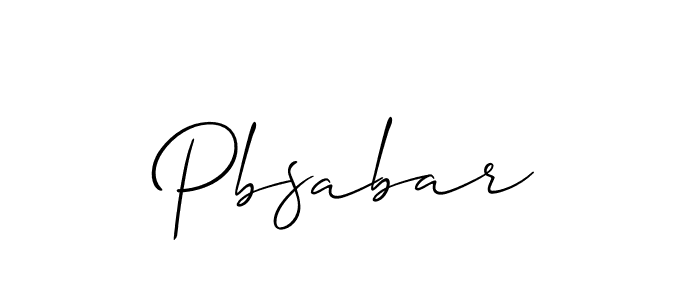It looks lik you need a new signature style for name Pbsabar. Design unique handwritten (Allison_Script) signature with our free signature maker in just a few clicks. Pbsabar signature style 2 images and pictures png