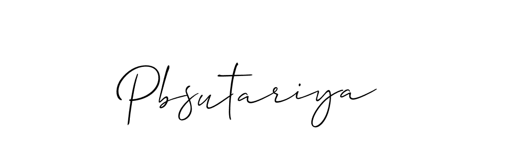 Also we have Pbsutariya name is the best signature style. Create professional handwritten signature collection using Allison_Script autograph style. Pbsutariya signature style 2 images and pictures png