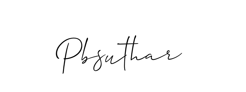 Pbsuthar stylish signature style. Best Handwritten Sign (Allison_Script) for my name. Handwritten Signature Collection Ideas for my name Pbsuthar. Pbsuthar signature style 2 images and pictures png