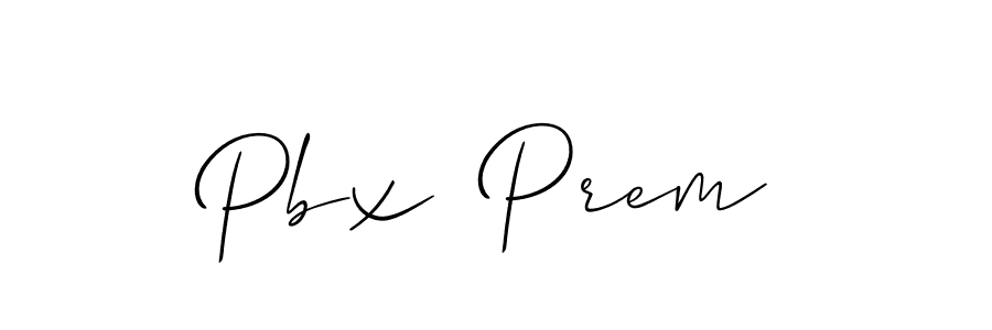 Make a beautiful signature design for name Pbx  Prem. With this signature (Allison_Script) style, you can create a handwritten signature for free. Pbx  Prem signature style 2 images and pictures png