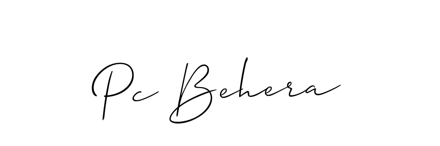 It looks lik you need a new signature style for name Pc Behera. Design unique handwritten (Allison_Script) signature with our free signature maker in just a few clicks. Pc Behera signature style 2 images and pictures png