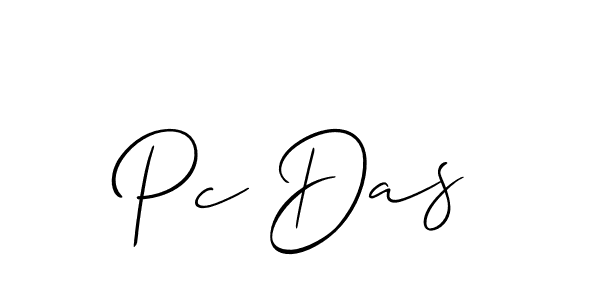 How to make Pc Das signature? Allison_Script is a professional autograph style. Create handwritten signature for Pc Das name. Pc Das signature style 2 images and pictures png