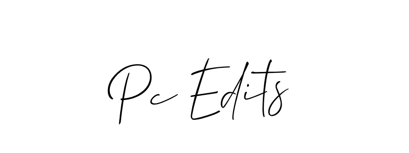 Pc Edits stylish signature style. Best Handwritten Sign (Allison_Script) for my name. Handwritten Signature Collection Ideas for my name Pc Edits. Pc Edits signature style 2 images and pictures png