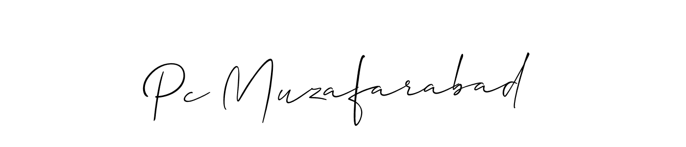 How to make Pc Muzafarabad signature? Allison_Script is a professional autograph style. Create handwritten signature for Pc Muzafarabad name. Pc Muzafarabad signature style 2 images and pictures png