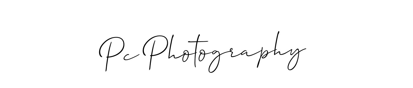 Also we have Pc Photography name is the best signature style. Create professional handwritten signature collection using Allison_Script autograph style. Pc Photography signature style 2 images and pictures png