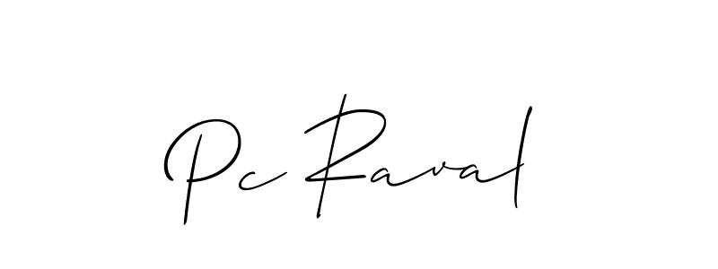 Create a beautiful signature design for name Pc Raval. With this signature (Allison_Script) fonts, you can make a handwritten signature for free. Pc Raval signature style 2 images and pictures png