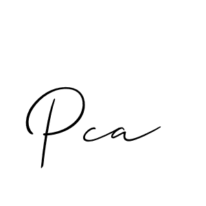 It looks lik you need a new signature style for name Pca. Design unique handwritten (Allison_Script) signature with our free signature maker in just a few clicks. Pca signature style 2 images and pictures png