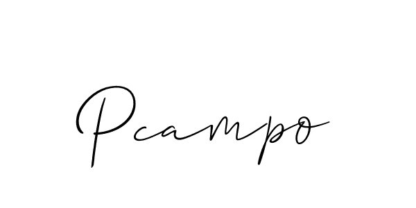 It looks lik you need a new signature style for name Pcampo. Design unique handwritten (Allison_Script) signature with our free signature maker in just a few clicks. Pcampo signature style 2 images and pictures png