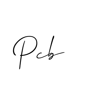 How to make Pcb signature? Allison_Script is a professional autograph style. Create handwritten signature for Pcb name. Pcb signature style 2 images and pictures png