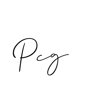 Design your own signature with our free online signature maker. With this signature software, you can create a handwritten (Allison_Script) signature for name Pcg. Pcg signature style 2 images and pictures png