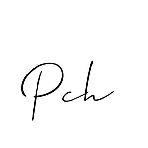 You should practise on your own different ways (Allison_Script) to write your name (Pch) in signature. don't let someone else do it for you. Pch signature style 2 images and pictures png