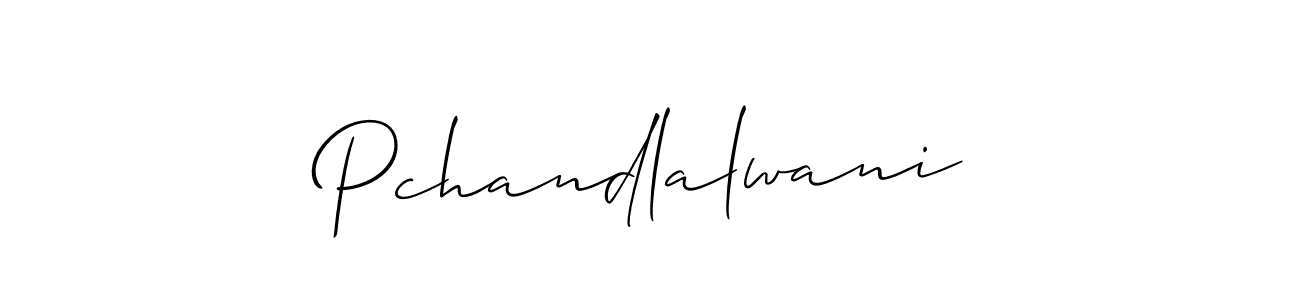 Also we have Pchandlalwani name is the best signature style. Create professional handwritten signature collection using Allison_Script autograph style. Pchandlalwani signature style 2 images and pictures png