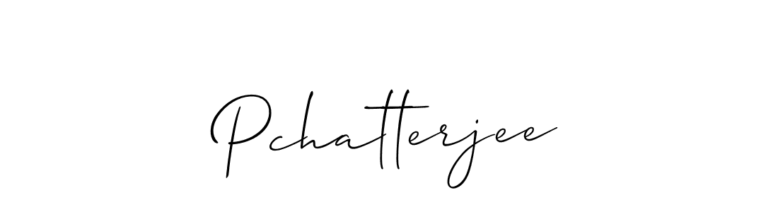 Pchatterjee stylish signature style. Best Handwritten Sign (Allison_Script) for my name. Handwritten Signature Collection Ideas for my name Pchatterjee. Pchatterjee signature style 2 images and pictures png