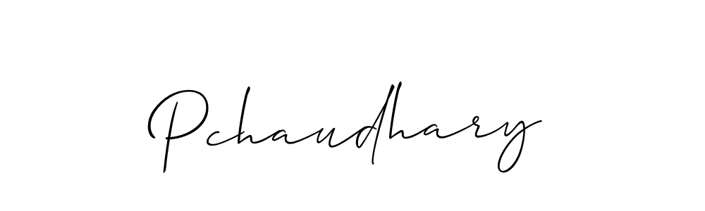 Also we have Pchaudhary name is the best signature style. Create professional handwritten signature collection using Allison_Script autograph style. Pchaudhary signature style 2 images and pictures png