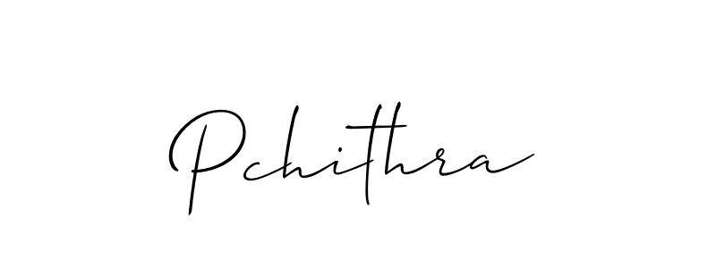 Design your own signature with our free online signature maker. With this signature software, you can create a handwritten (Allison_Script) signature for name Pchithra. Pchithra signature style 2 images and pictures png