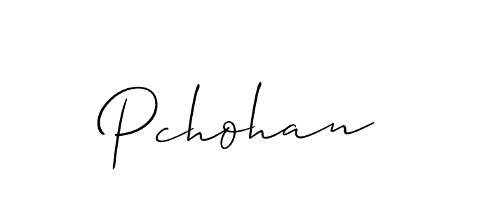 Best and Professional Signature Style for Pchohan. Allison_Script Best Signature Style Collection. Pchohan signature style 2 images and pictures png