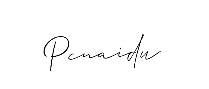 Use a signature maker to create a handwritten signature online. With this signature software, you can design (Allison_Script) your own signature for name Pcnaidu. Pcnaidu signature style 2 images and pictures png