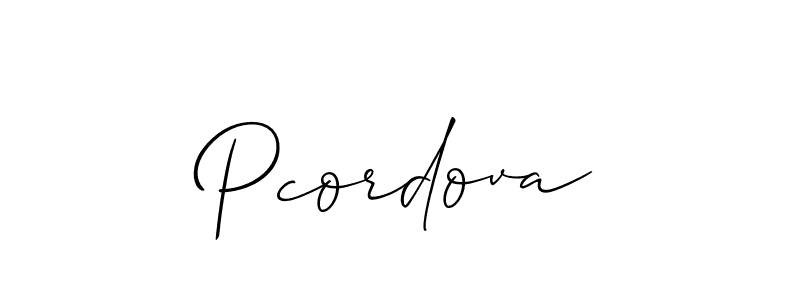 Best and Professional Signature Style for Pcordova. Allison_Script Best Signature Style Collection. Pcordova signature style 2 images and pictures png