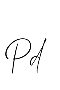 How to make Pd signature? Allison_Script is a professional autograph style. Create handwritten signature for Pd name. Pd signature style 2 images and pictures png