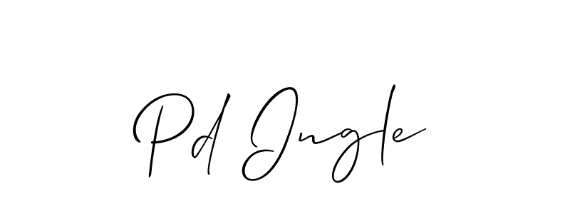 How to make Pd Ingle name signature. Use Allison_Script style for creating short signs online. This is the latest handwritten sign. Pd Ingle signature style 2 images and pictures png