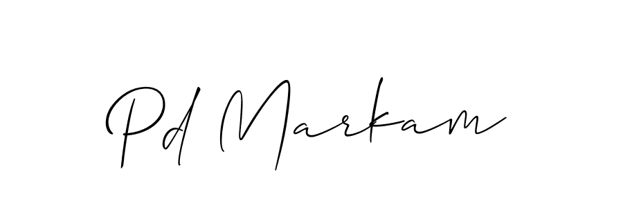 You should practise on your own different ways (Allison_Script) to write your name (Pd Markam) in signature. don't let someone else do it for you. Pd Markam signature style 2 images and pictures png