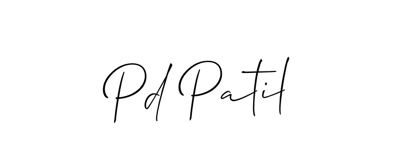 Create a beautiful signature design for name Pd Patil. With this signature (Allison_Script) fonts, you can make a handwritten signature for free. Pd Patil signature style 2 images and pictures png
