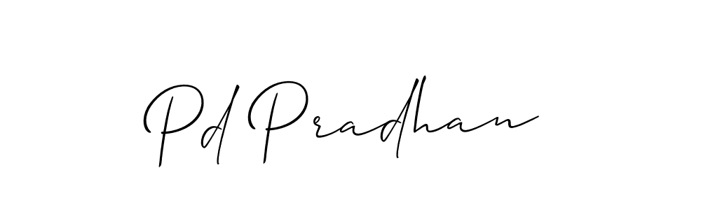 Design your own signature with our free online signature maker. With this signature software, you can create a handwritten (Allison_Script) signature for name Pd Pradhan. Pd Pradhan signature style 2 images and pictures png