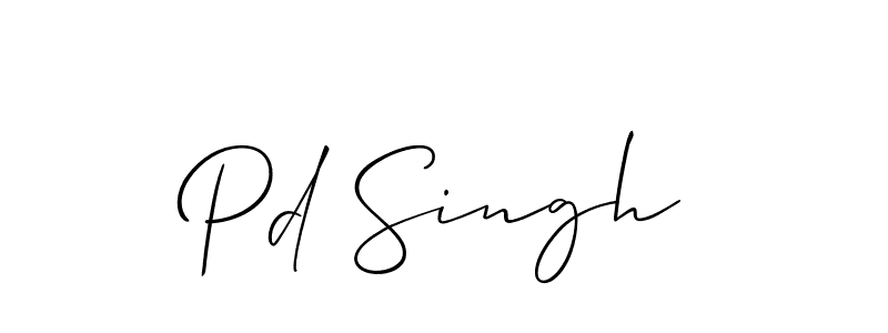 Design your own signature with our free online signature maker. With this signature software, you can create a handwritten (Allison_Script) signature for name Pd Singh. Pd Singh signature style 2 images and pictures png