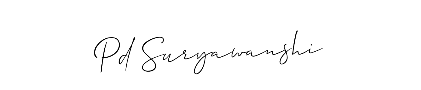 You should practise on your own different ways (Allison_Script) to write your name (Pd Suryawanshi) in signature. don't let someone else do it for you. Pd Suryawanshi signature style 2 images and pictures png