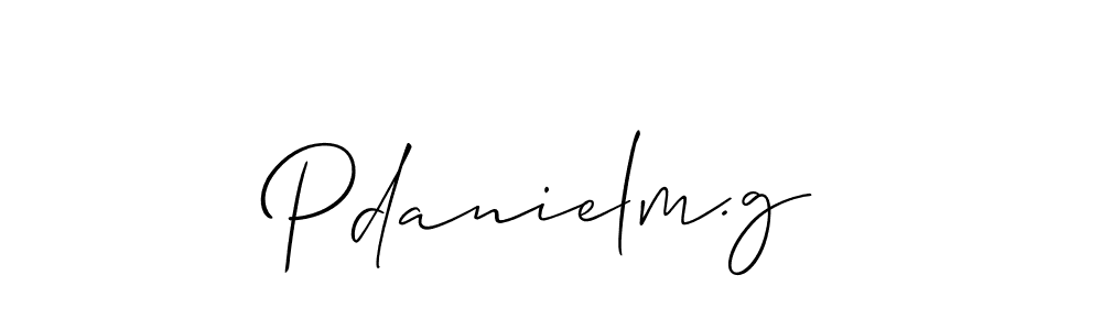 Make a beautiful signature design for name Pdanielm.g. With this signature (Allison_Script) style, you can create a handwritten signature for free. Pdanielm.g signature style 2 images and pictures png