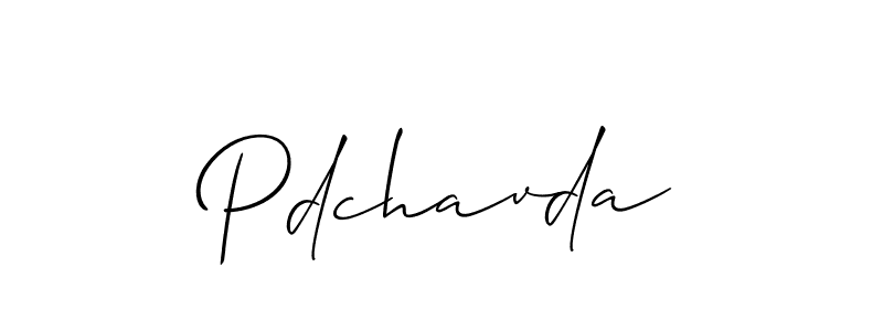 How to make Pdchavda signature? Allison_Script is a professional autograph style. Create handwritten signature for Pdchavda name. Pdchavda signature style 2 images and pictures png