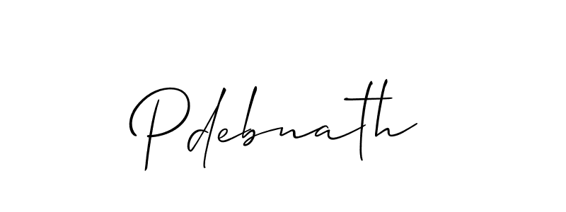 It looks lik you need a new signature style for name Pdebnath. Design unique handwritten (Allison_Script) signature with our free signature maker in just a few clicks. Pdebnath signature style 2 images and pictures png