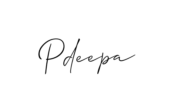How to make Pdeepa signature? Allison_Script is a professional autograph style. Create handwritten signature for Pdeepa name. Pdeepa signature style 2 images and pictures png