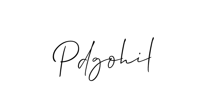 Pdgohil stylish signature style. Best Handwritten Sign (Allison_Script) for my name. Handwritten Signature Collection Ideas for my name Pdgohil. Pdgohil signature style 2 images and pictures png