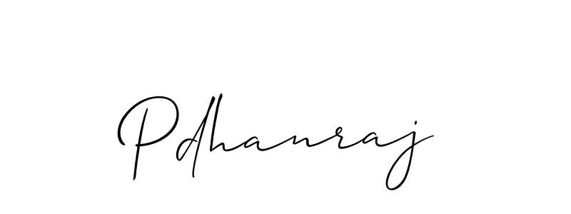 The best way (Allison_Script) to make a short signature is to pick only two or three words in your name. The name Pdhanraj include a total of six letters. For converting this name. Pdhanraj signature style 2 images and pictures png