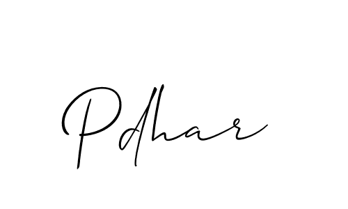 Pdhar stylish signature style. Best Handwritten Sign (Allison_Script) for my name. Handwritten Signature Collection Ideas for my name Pdhar. Pdhar signature style 2 images and pictures png