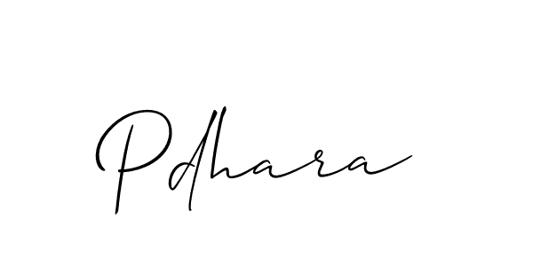 if you are searching for the best signature style for your name Pdhara. so please give up your signature search. here we have designed multiple signature styles  using Allison_Script. Pdhara signature style 2 images and pictures png