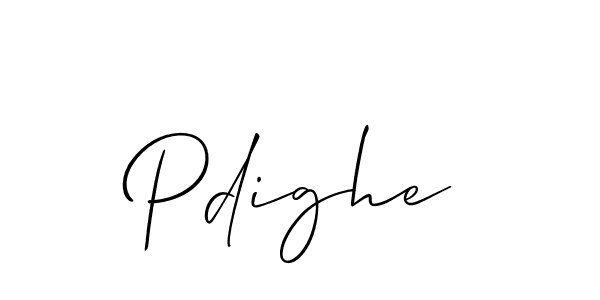 Create a beautiful signature design for name Pdighe. With this signature (Allison_Script) fonts, you can make a handwritten signature for free. Pdighe signature style 2 images and pictures png