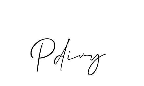 Make a beautiful signature design for name Pdivy. Use this online signature maker to create a handwritten signature for free. Pdivy signature style 2 images and pictures png