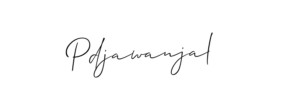 How to make Pdjawanjal name signature. Use Allison_Script style for creating short signs online. This is the latest handwritten sign. Pdjawanjal signature style 2 images and pictures png