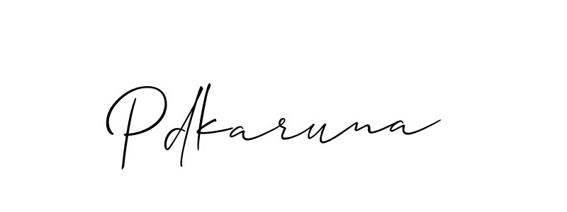 Design your own signature with our free online signature maker. With this signature software, you can create a handwritten (Allison_Script) signature for name Pdkaruna. Pdkaruna signature style 2 images and pictures png