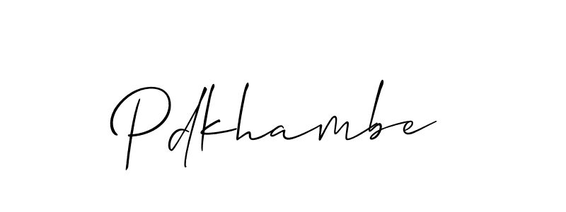 It looks lik you need a new signature style for name Pdkhambe. Design unique handwritten (Allison_Script) signature with our free signature maker in just a few clicks. Pdkhambe signature style 2 images and pictures png