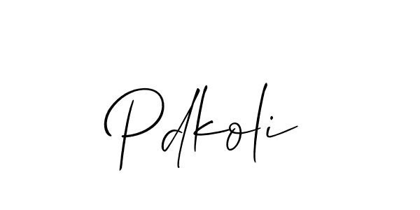 Allison_Script is a professional signature style that is perfect for those who want to add a touch of class to their signature. It is also a great choice for those who want to make their signature more unique. Get Pdkoli name to fancy signature for free. Pdkoli signature style 2 images and pictures png