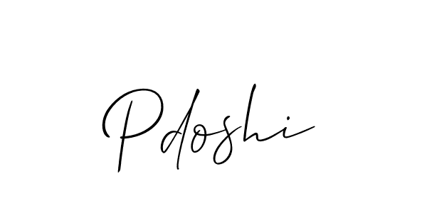The best way (Allison_Script) to make a short signature is to pick only two or three words in your name. The name Pdoshi include a total of six letters. For converting this name. Pdoshi signature style 2 images and pictures png