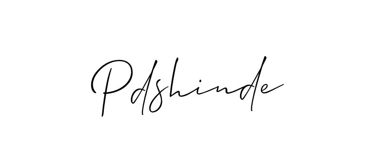 Create a beautiful signature design for name Pdshinde. With this signature (Allison_Script) fonts, you can make a handwritten signature for free. Pdshinde signature style 2 images and pictures png