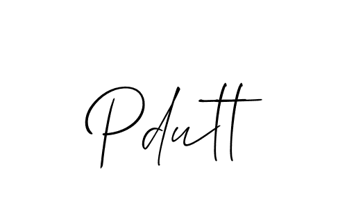 Pdutt stylish signature style. Best Handwritten Sign (Allison_Script) for my name. Handwritten Signature Collection Ideas for my name Pdutt. Pdutt signature style 2 images and pictures png